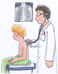 Un médecin osculte Atmo